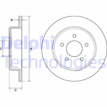 Тормозний диск DELPHI bg3739