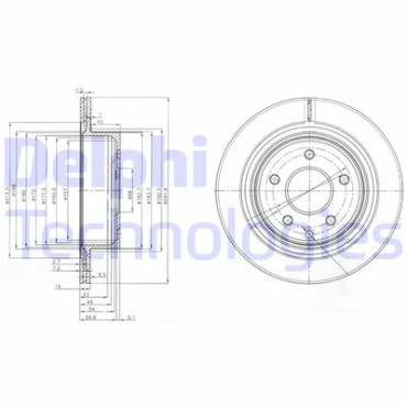 Диск гальмівний DELPHI bg3765c