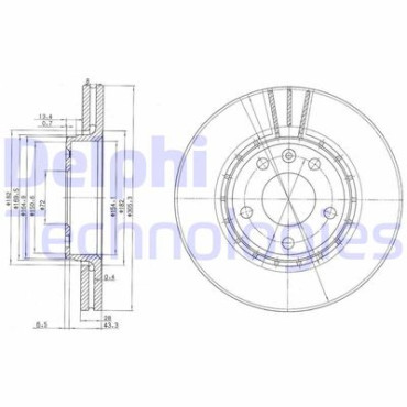 Диск гальмівний DELPHI bg3768