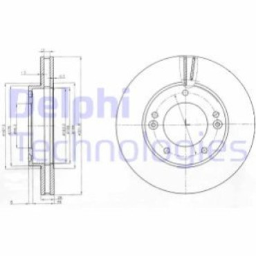 Диск тормозной DELPHI bg3858