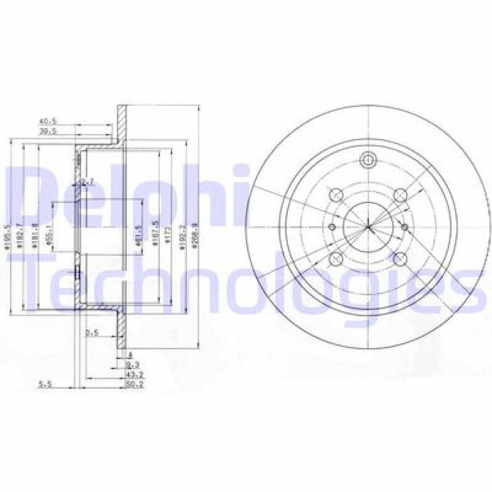 Тормозний диск DELPHI bg3867