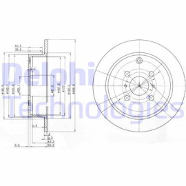 Тормозний диск DELPHI bg3867