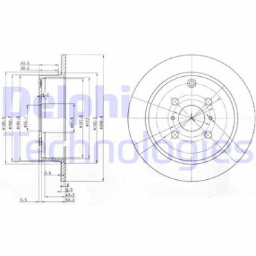 Тормозной диск DELPHI bg3867