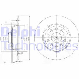 Диск гальмівний DELPHI bg3954c