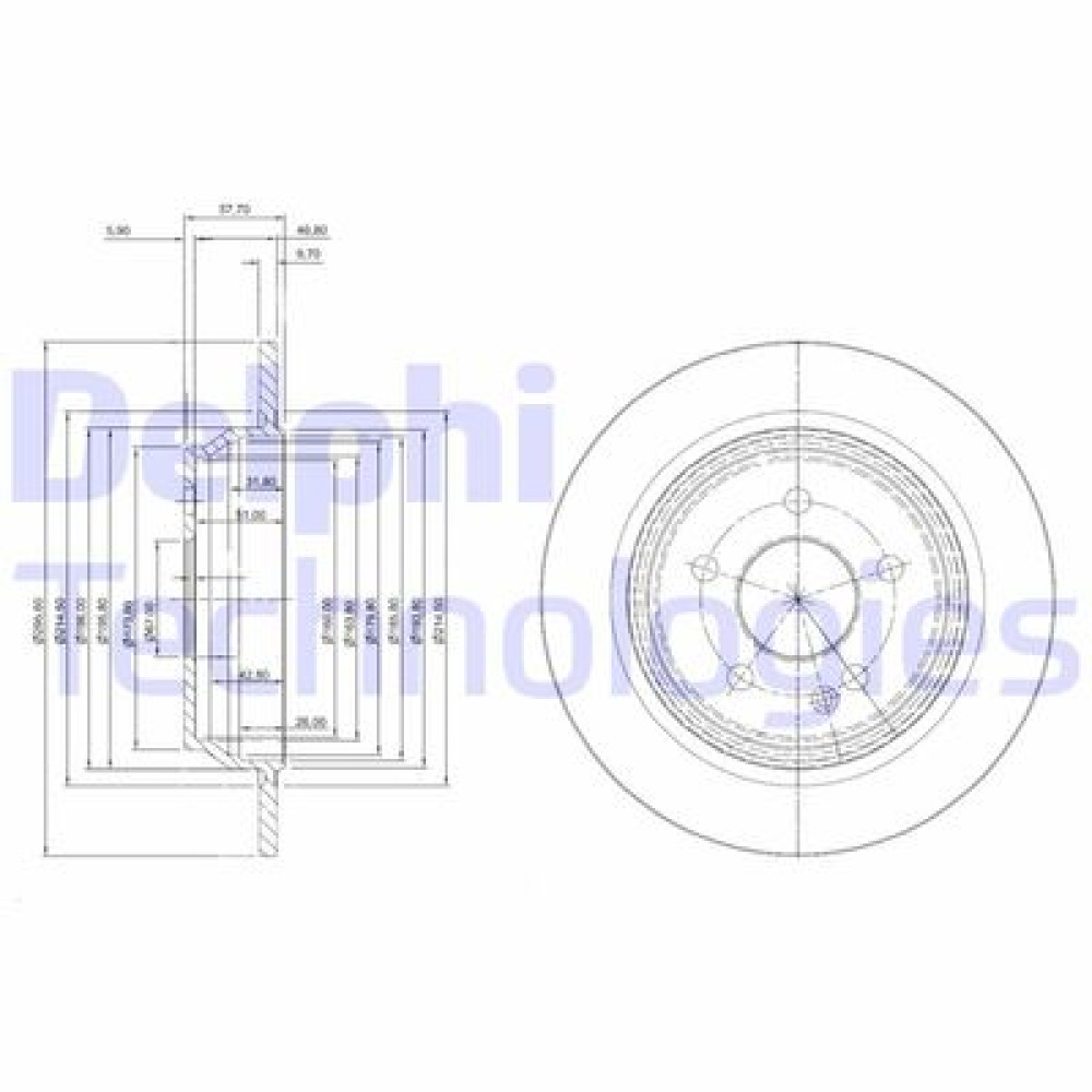 Диск тормозной DELPHI bg3969