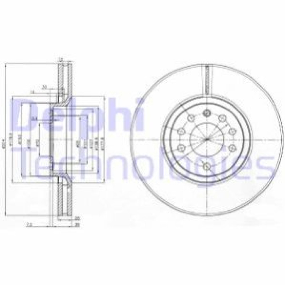 Диск гальмівний DELPHI bg3973
