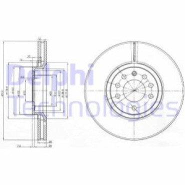 Диск гальмівний DELPHI bg3973