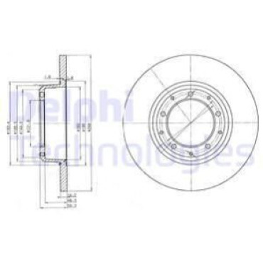 Диск тормозной DELPHI bg3982c