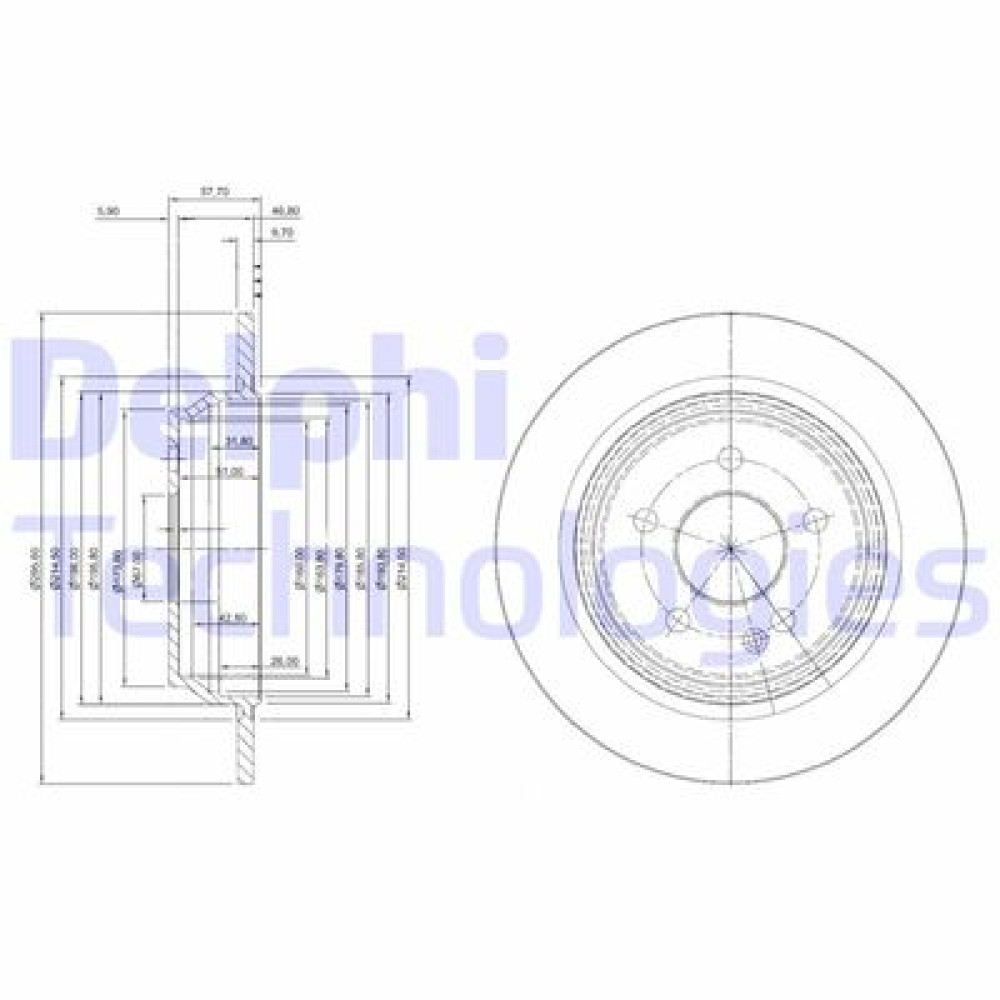 Тормозний диск DELPHI bg4063c