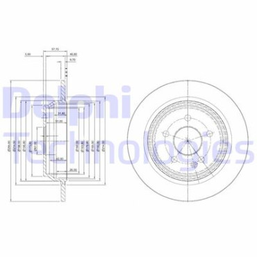 Тормозний диск DELPHI bg4063c