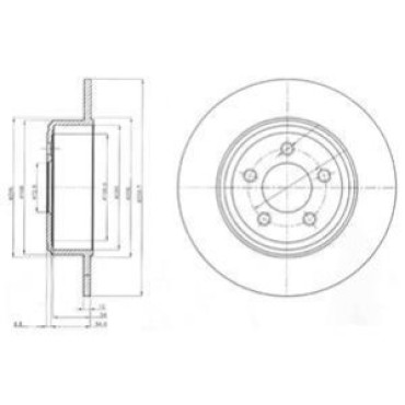 Диск тормозной DELPHI bg4074