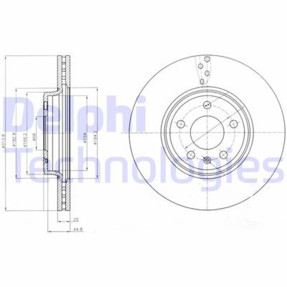 Диск тормозной DELPHI bg4079c