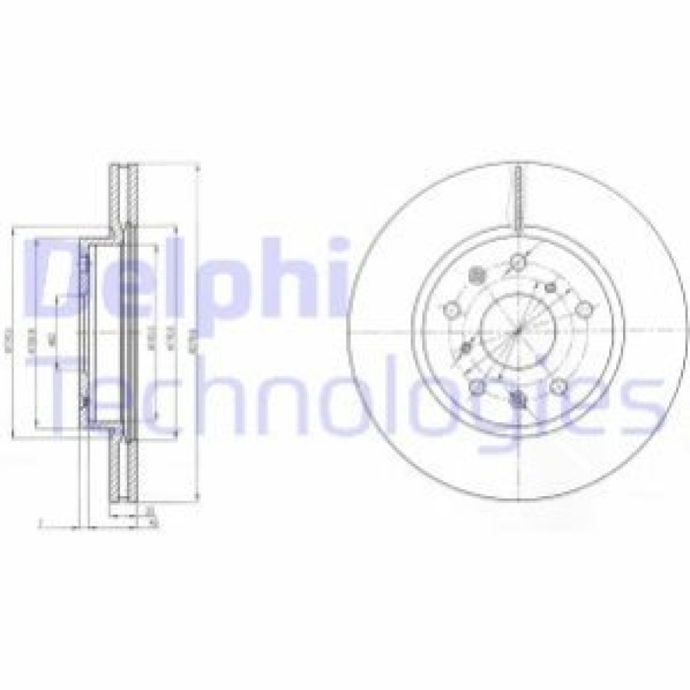 Диск гальмівний DELPHI bg4093c