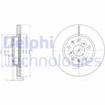 Диск гальмівний DELPHI bg4093c