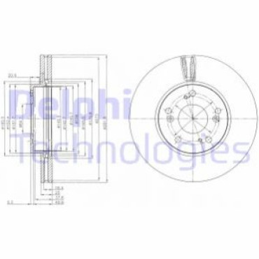 Диск гальмівний DELPHI bg4119