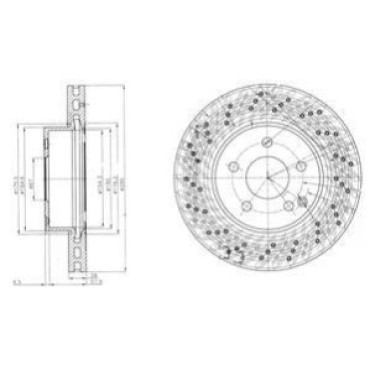 Диск гальмівний DELPHI bg4142c