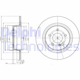Тормозной диск DELPHI bg4153