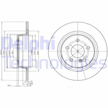 Диск гальмівний DELPHI bg4153c