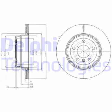 Тормозной диск DELPHI bg4168