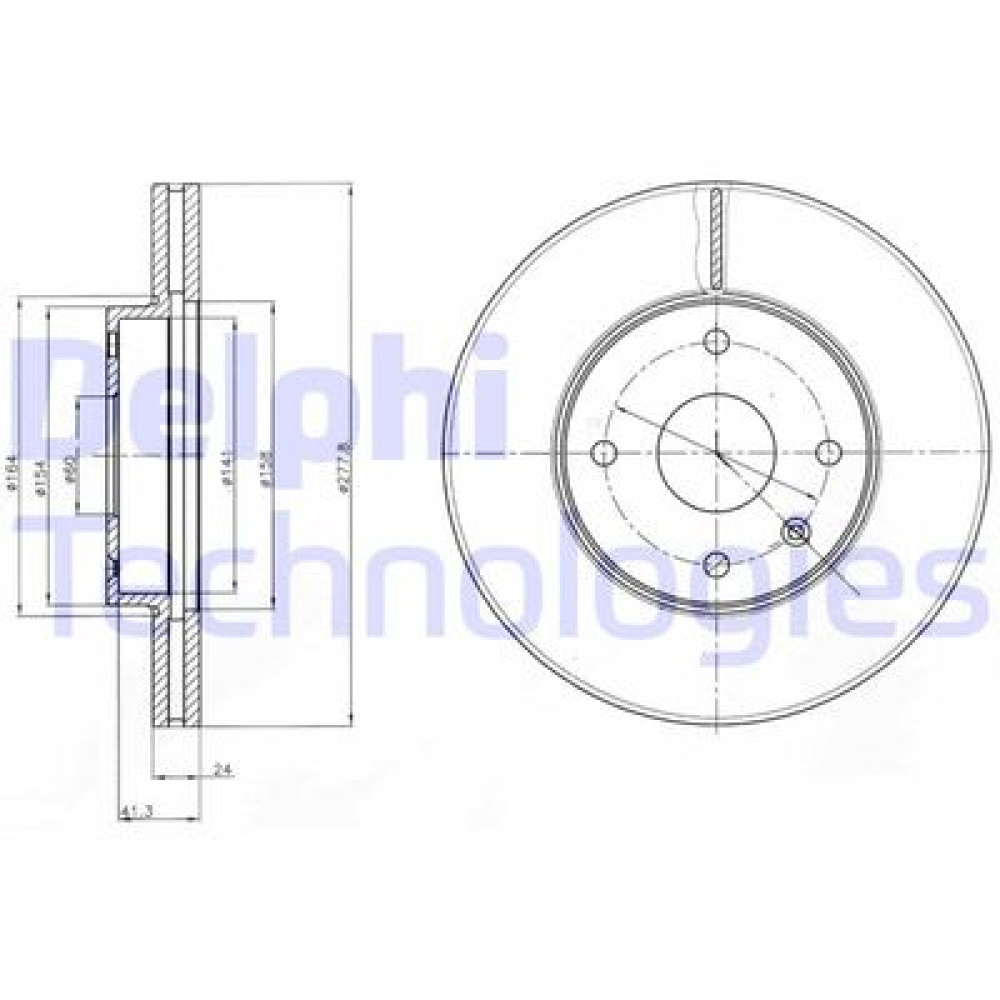 Тормозний диск DELPHI bg4193