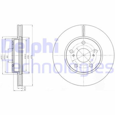 Диск гальмівний DELPHI bg4232