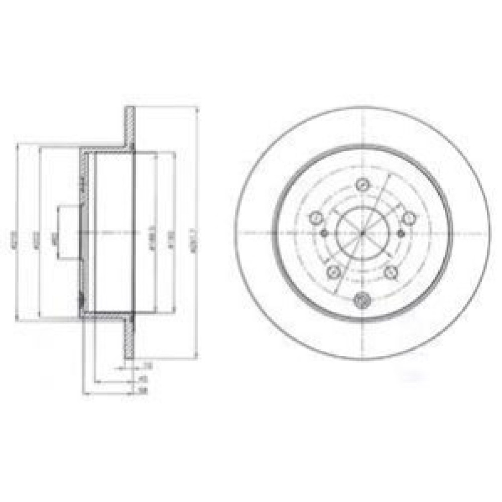 Диск тормозной DELPHI bg4237