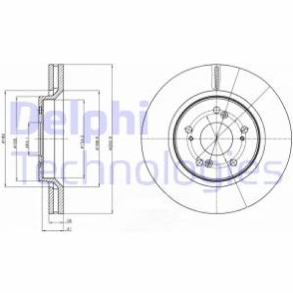 Диск гальмівний DELPHI bg4250c