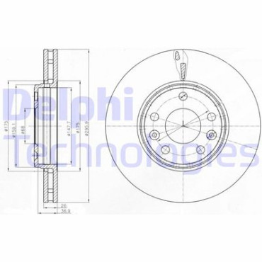 Диск тормозной DELPHI bg4264