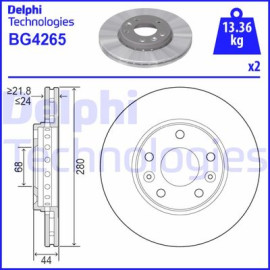 Диск гальмівний DELPHI bg4265