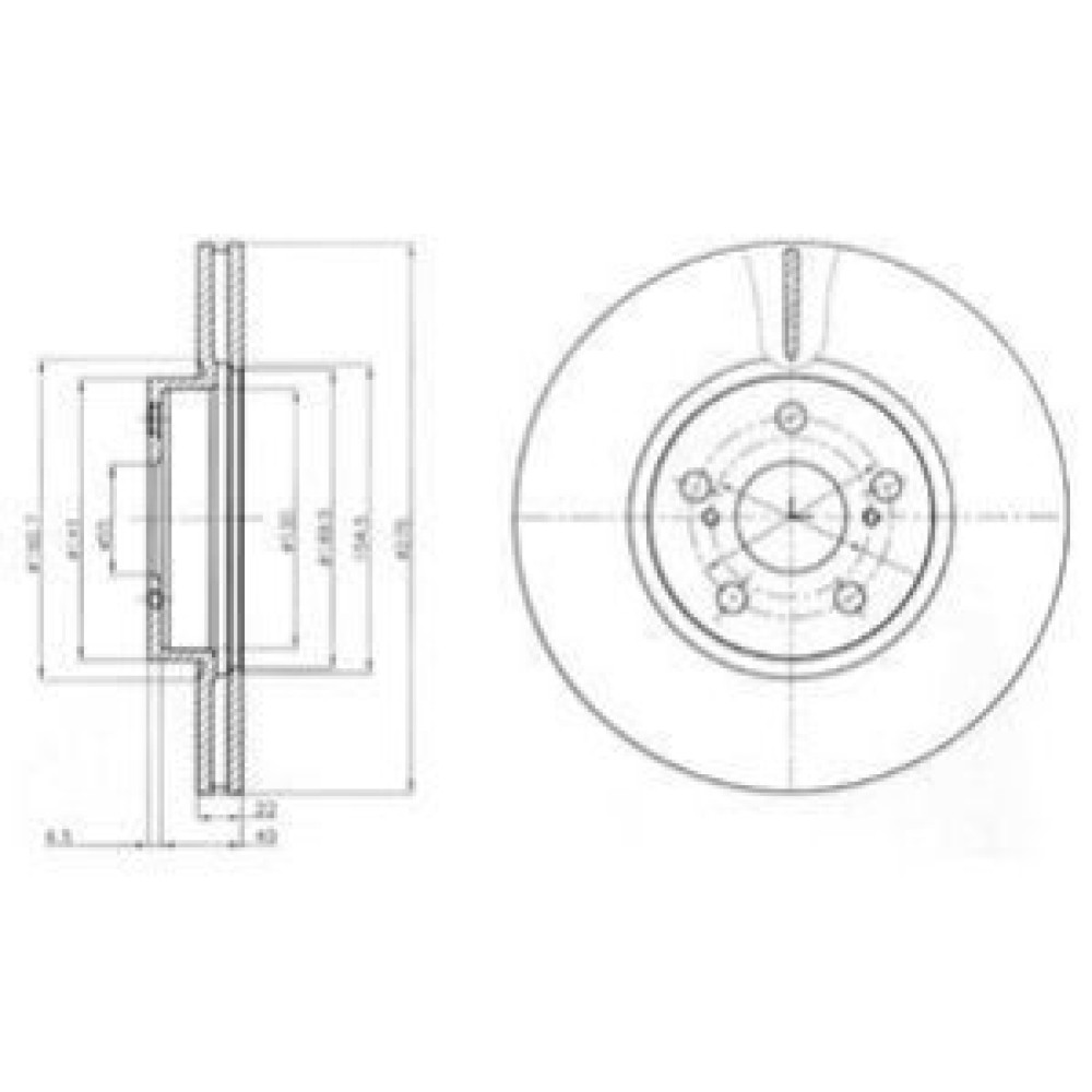 Диск тормозной DELPHI bg4277