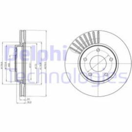 DELPHI bg4282c Диск тормозной DELPHI bg4282c