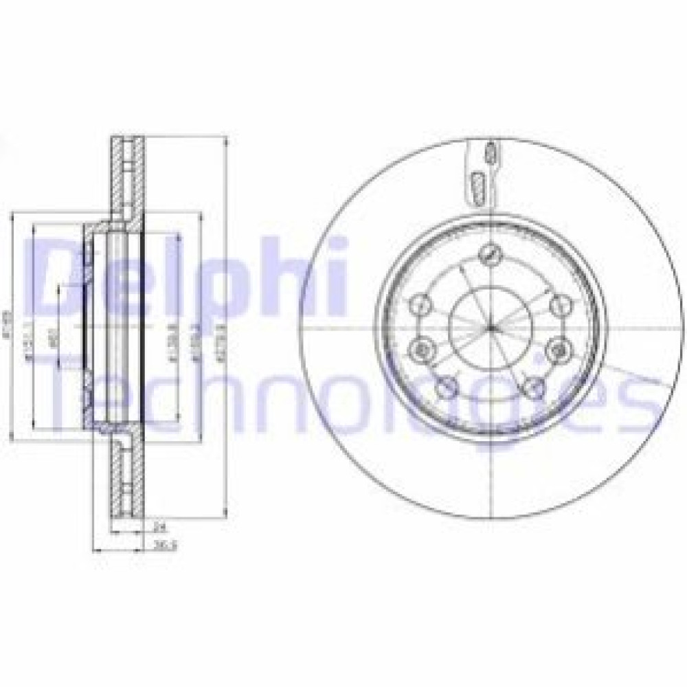 Диск тормозной DELPHI bg4317c