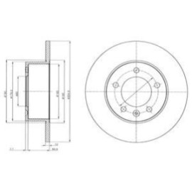 DELPHI bg4320 Диск гальмівний DELPHI bg4320