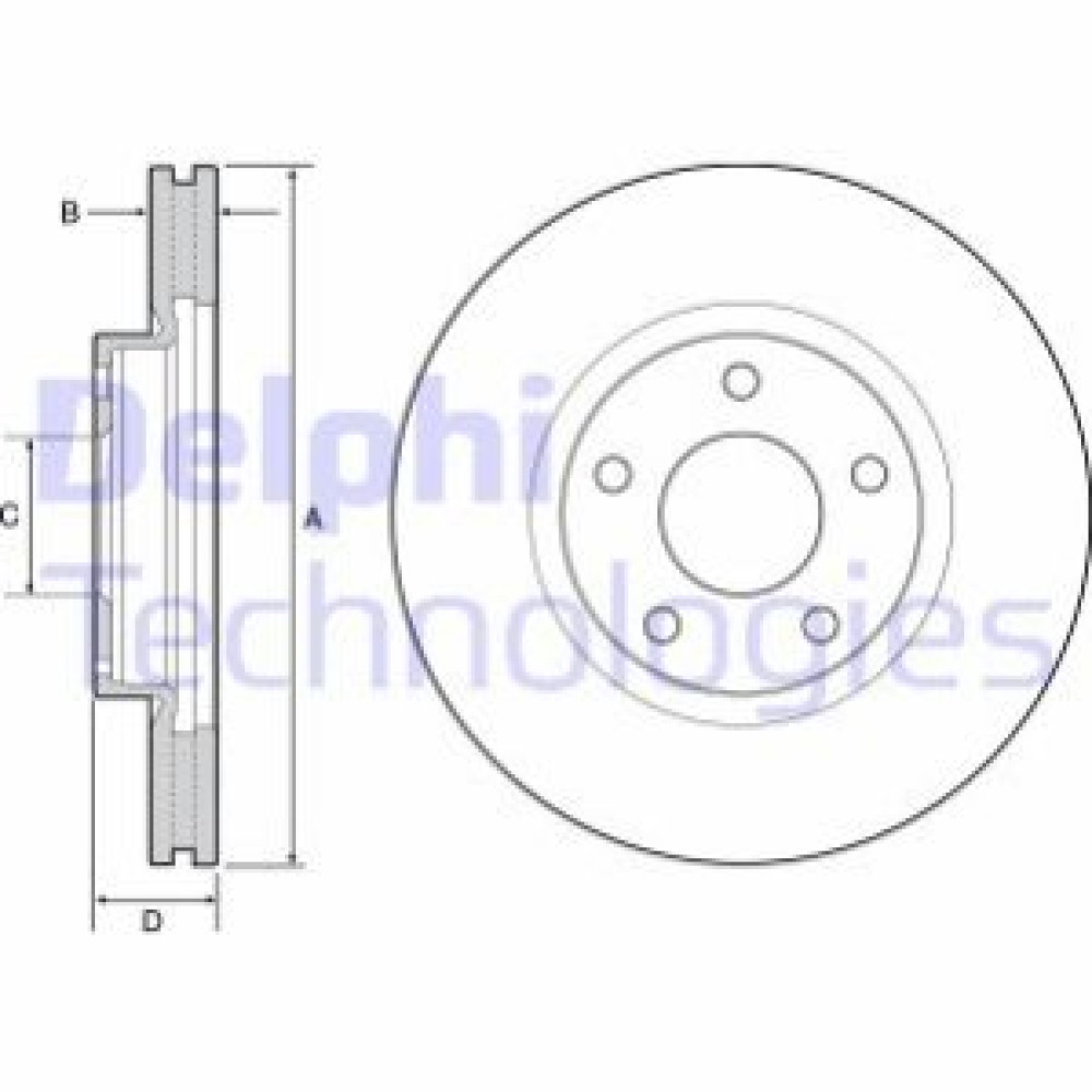 Диск тормозной DELPHI bg4562c