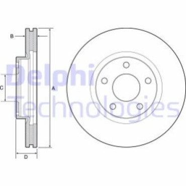Диск тормозной DELPHI bg4562c