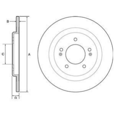 Диск тормозной DELPHI bg4563c