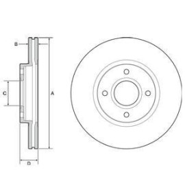 Тормозной диск DELPHI bg4569