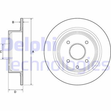 Диск тормозной DELPHI bg4666c