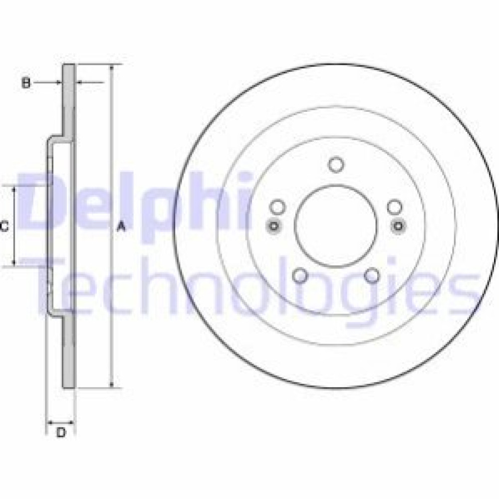Диск гальмівний DELPHI bg4688c
