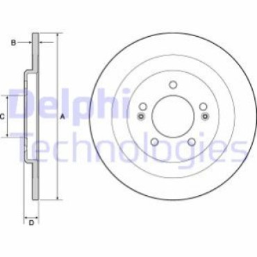 Диск тормозной DELPHI bg4688c