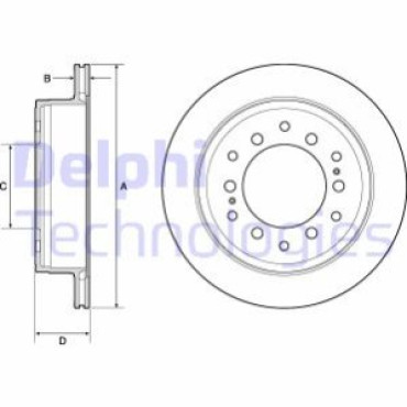 Диск тормозной DELPHI bg4747c