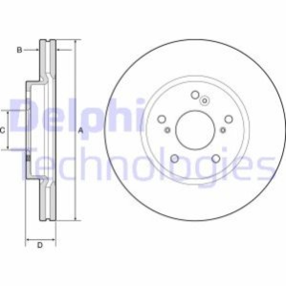 Диск гальмівний DELPHI bg4785c