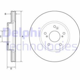 DELPHI bg4785c Диск гальмівний DELPHI bg4785c