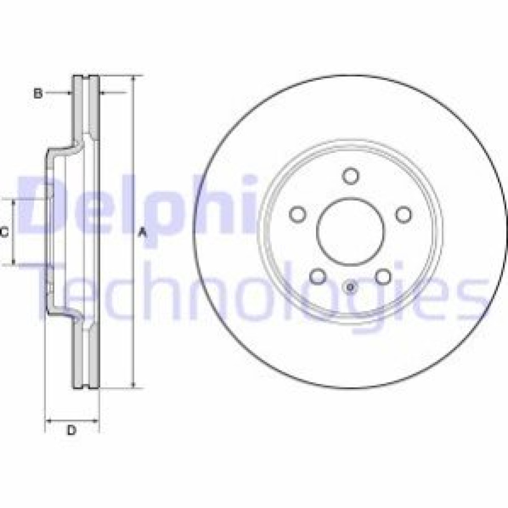 Диск гальмівний DELPHI bg4799c