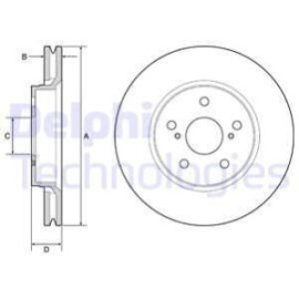DELPHI bg4952c Диск гальмівний DELPHI bg4952c
