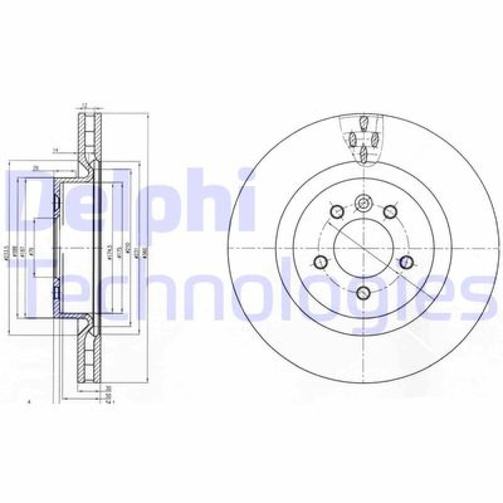Тормозний диск DELPHI bg9007c