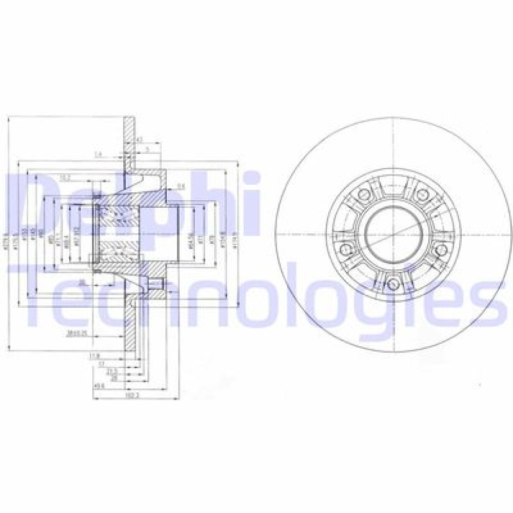 Диск тормозной DELPHI bg9031rs