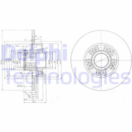 Диск тормозной DELPHI bg9031rs