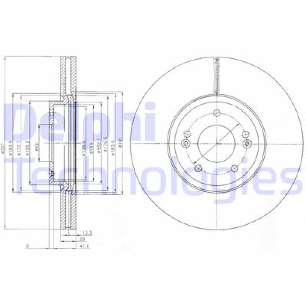 Диск тормозной DELPHI bg9056