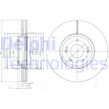Диск тормозной DELPHI bg9056